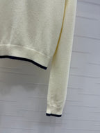 Contrast Knit Long-Sleeve Top