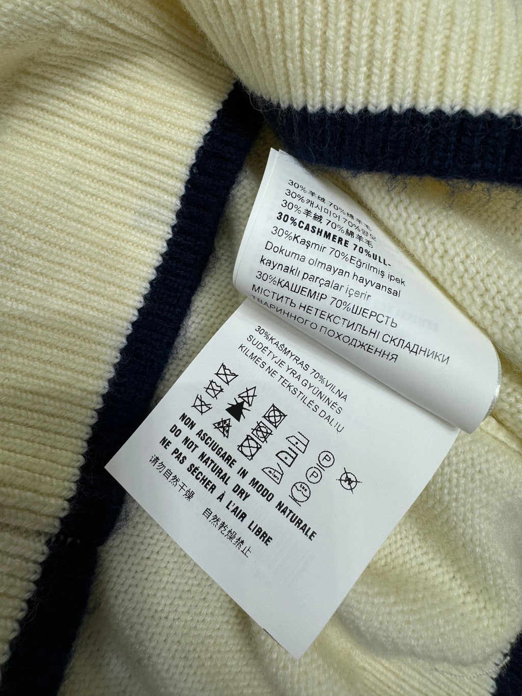 Contrast Knit Long-Sleeve Top