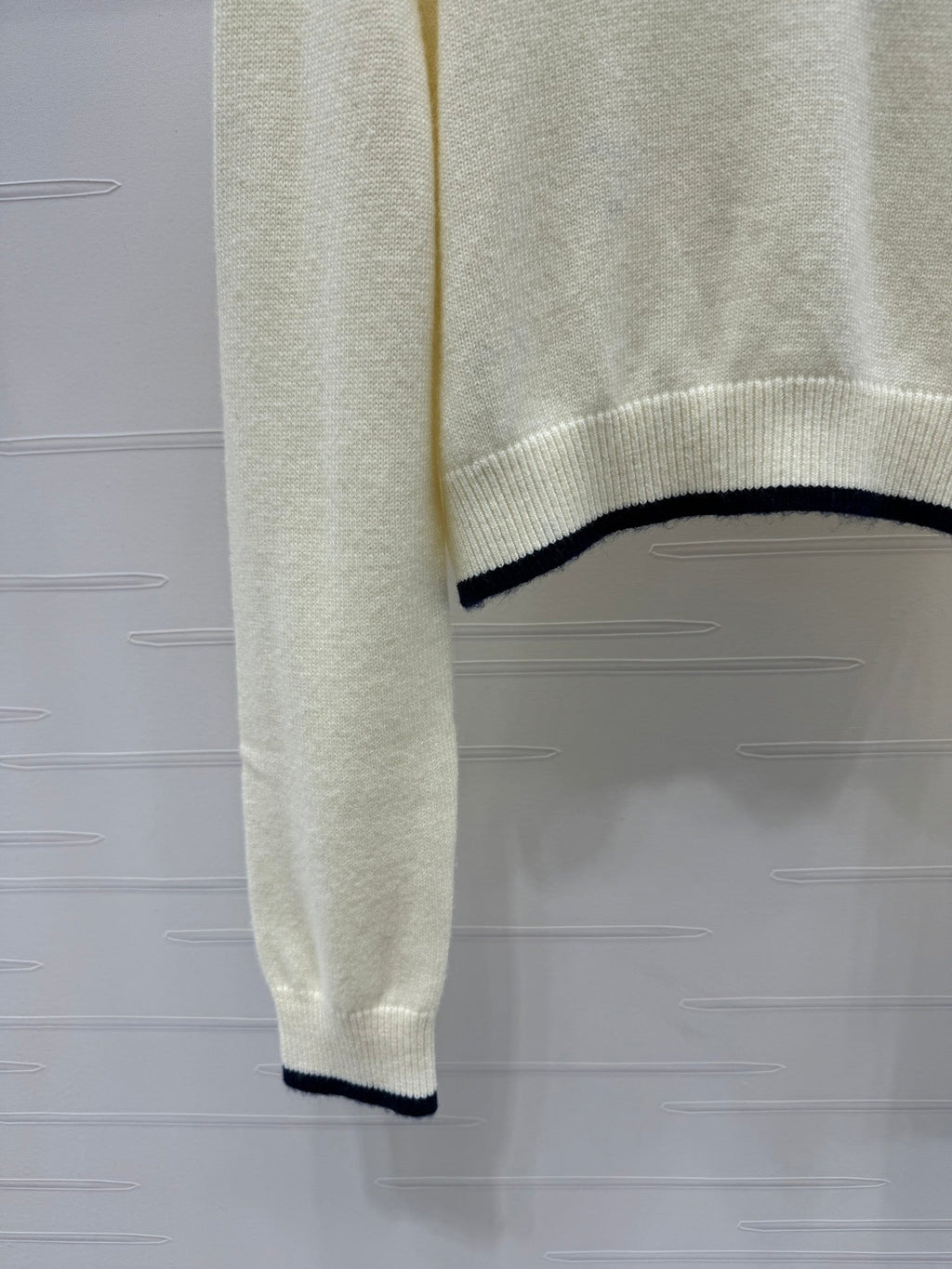 Contrast Knit Long-Sleeve Top