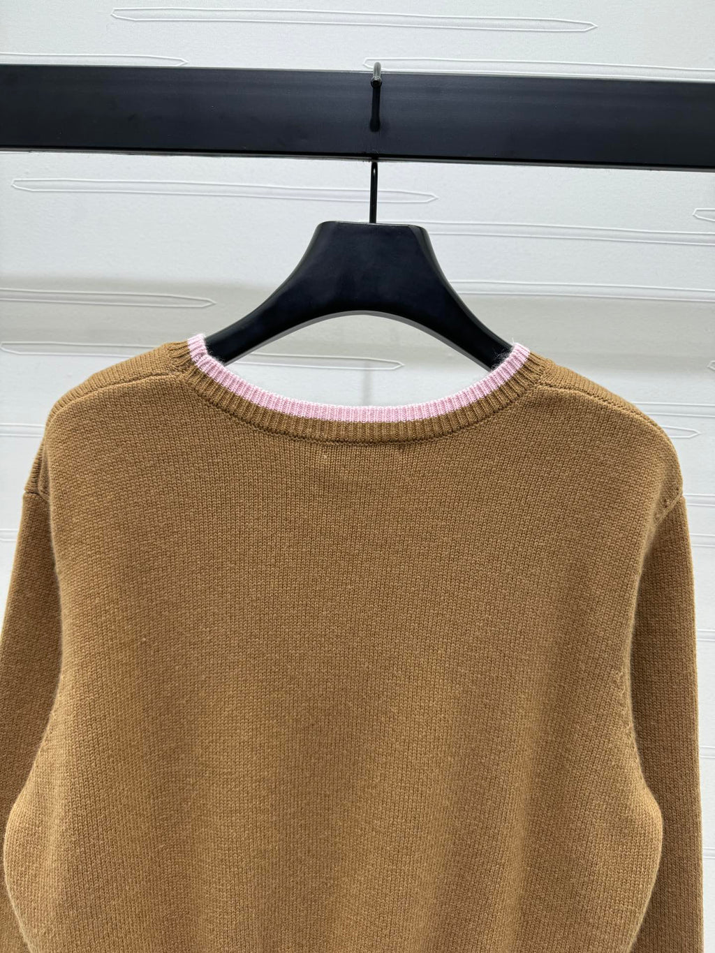 Contrast Knit Long-Sleeve Top