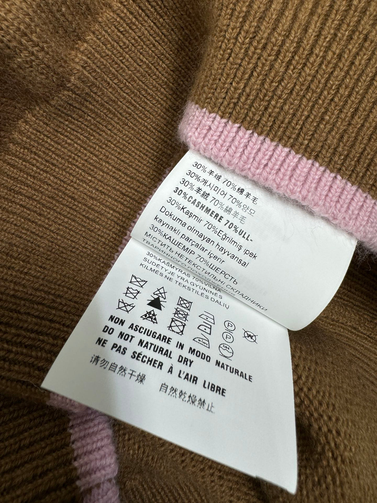 Contrast Knit Long-Sleeve Top