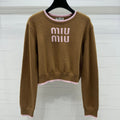 Contrast Knit Long-Sleeve Top