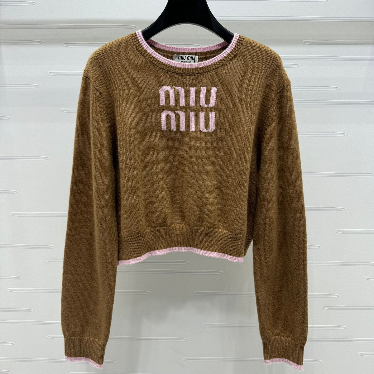 Contrast Knit Long-Sleeve Top