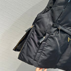 Nylon Down Jacket with Hood