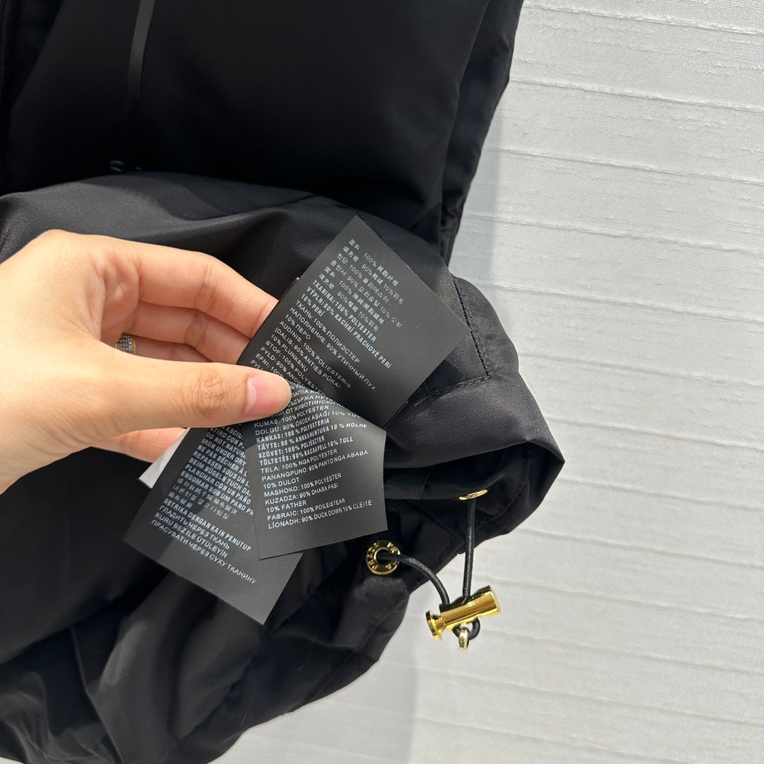 Nylon Down Jacket with Hood