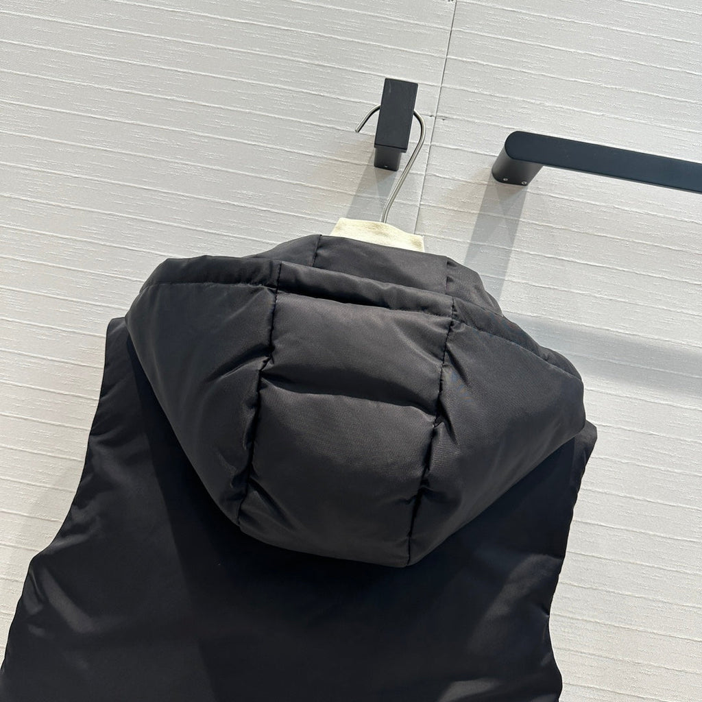 Nylon Down Jacket with Hood
