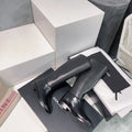 Leather Slip-On Boots