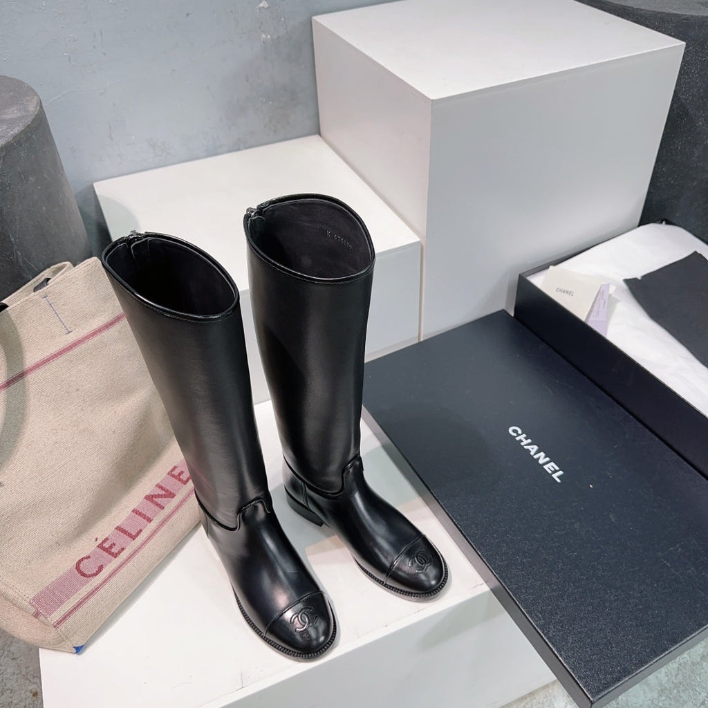 Leather Slip-On Boots