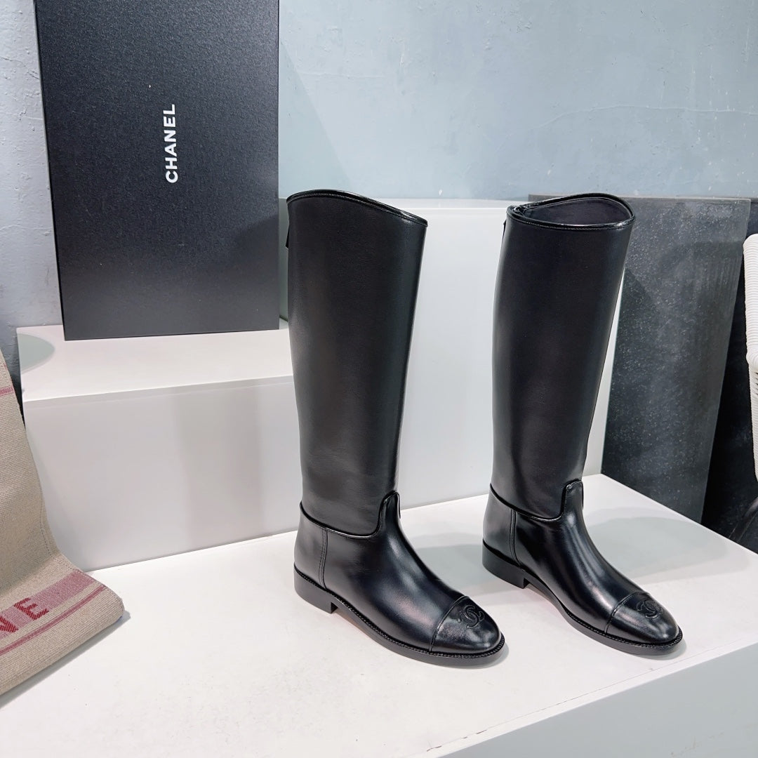 Leather Slip-On Boots