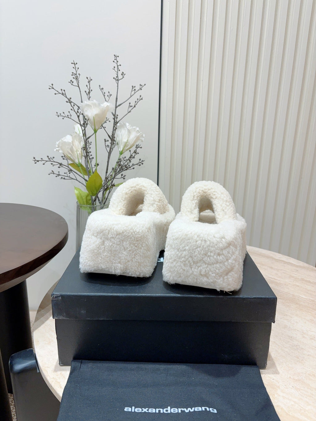 Women’s Sheepskin Fur Platform Slippers