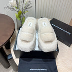 Women’s Sheepskin Fur Platform Slippers