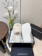 Women’s Sheepskin Fur Platform Slippers