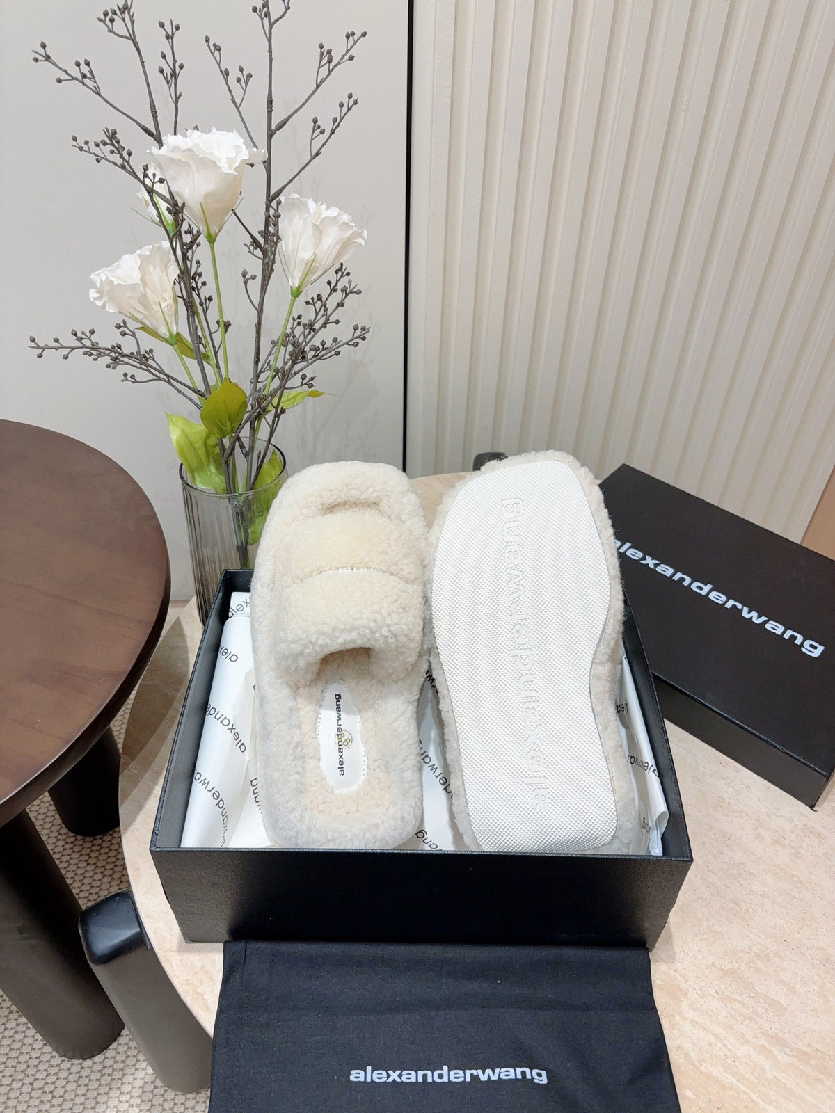 Women’s Sheepskin Fur Platform Slippers