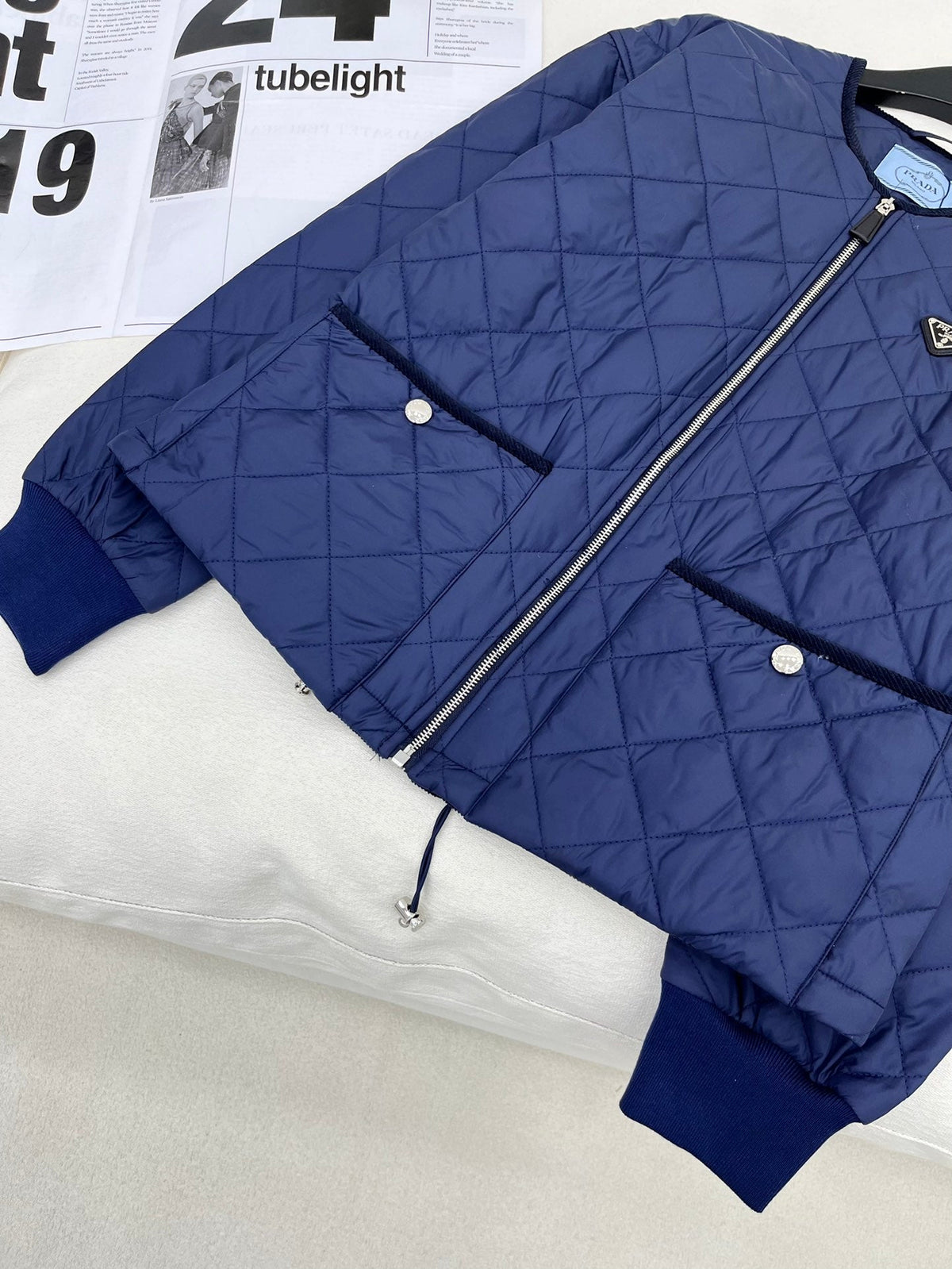 Diamond-Quilted Cotton Jacket