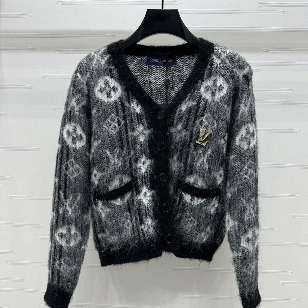 Monogram Knit Cardigan