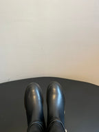 Women’s Suede Calfskin Boots with Buckle