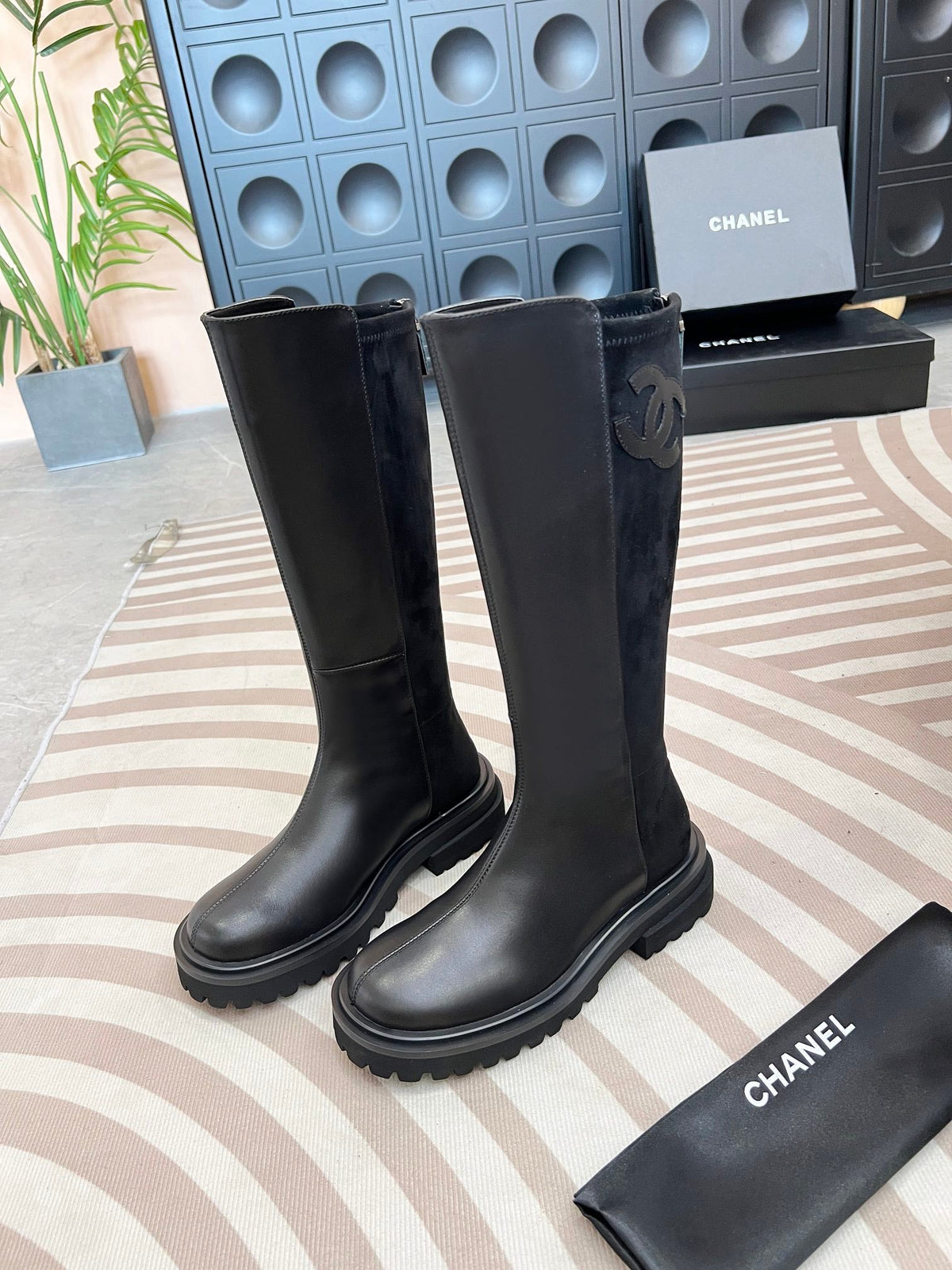 Women’s Embroidered Tall Leather Boots