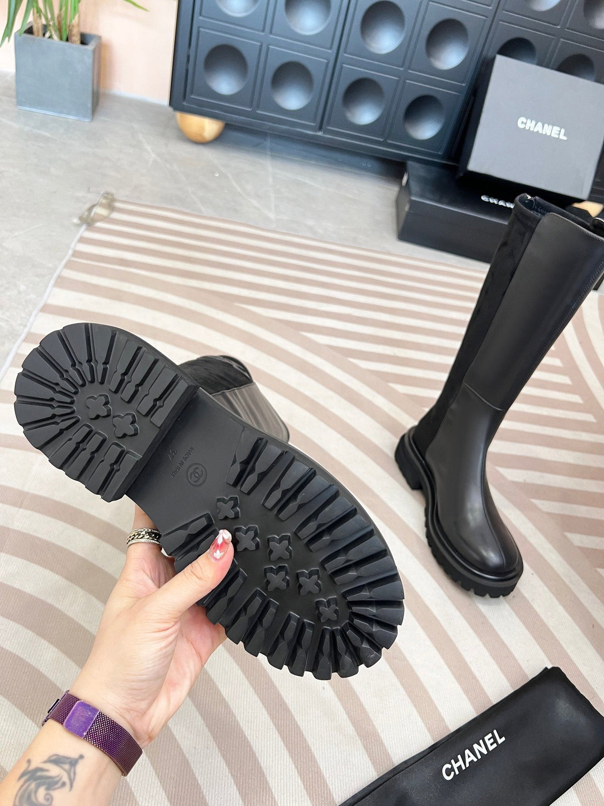 Women’s Embroidered Tall Leather Boots