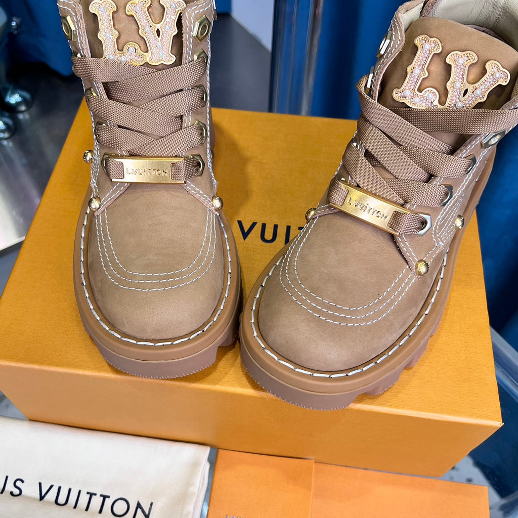 Premium Checker Series Chunky Sole Ankle Boots