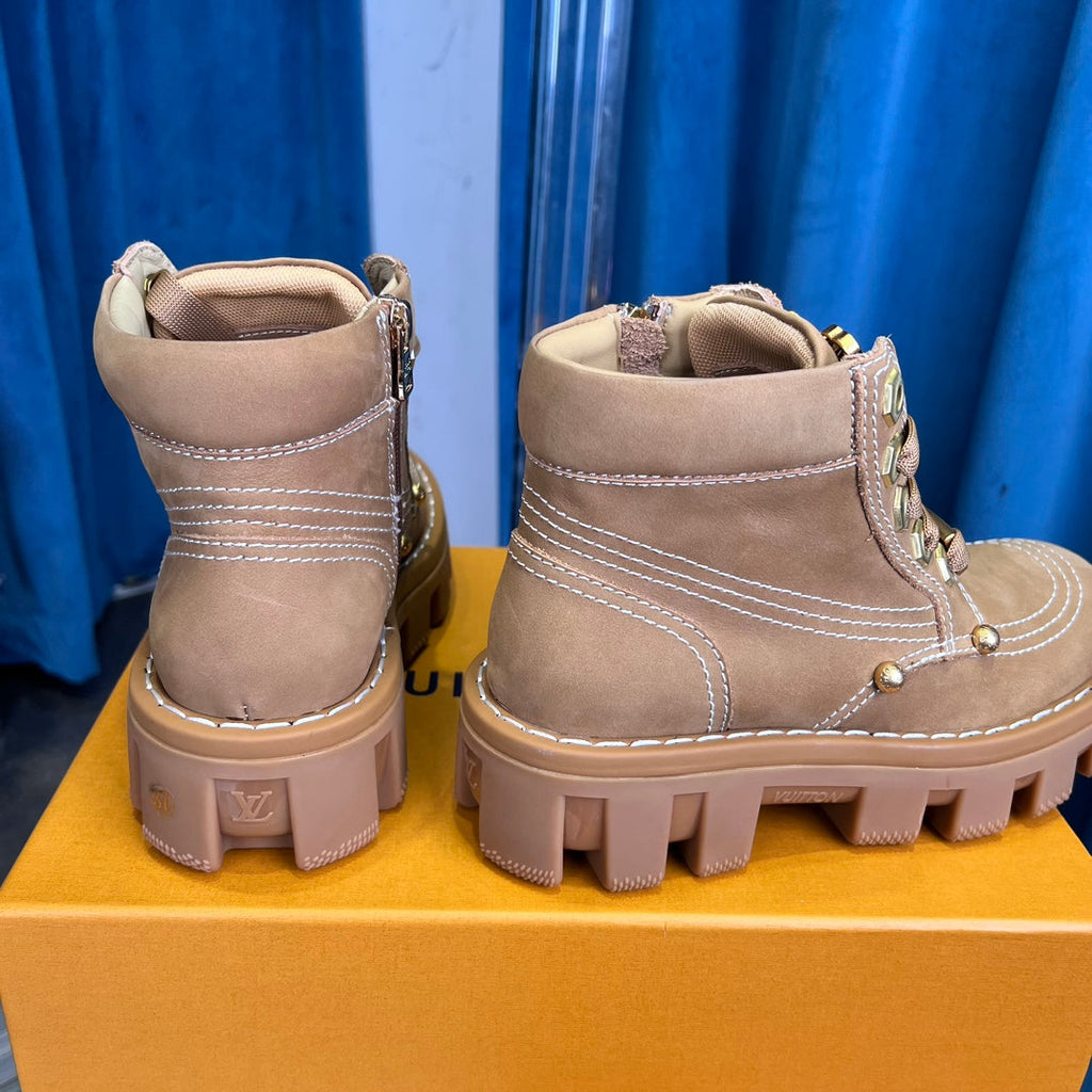 Premium Checker Series Chunky Sole Ankle Boots