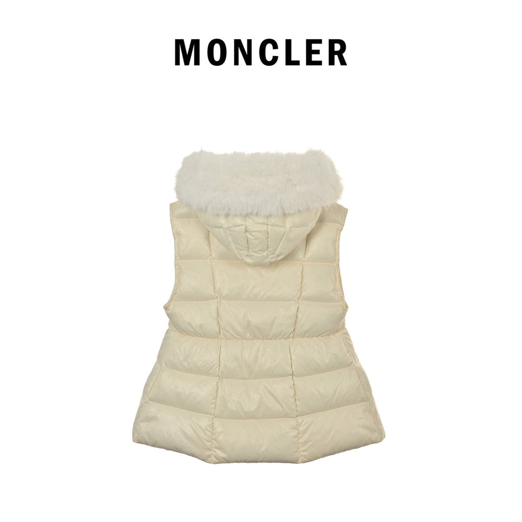 Hooded Down Jacket with Removable Fur Collar
