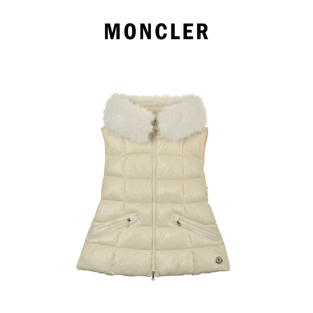 Hooded Down Jacket with Removable Fur Collar
