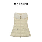 Hooded Down Jacket with Removable Fur Collar