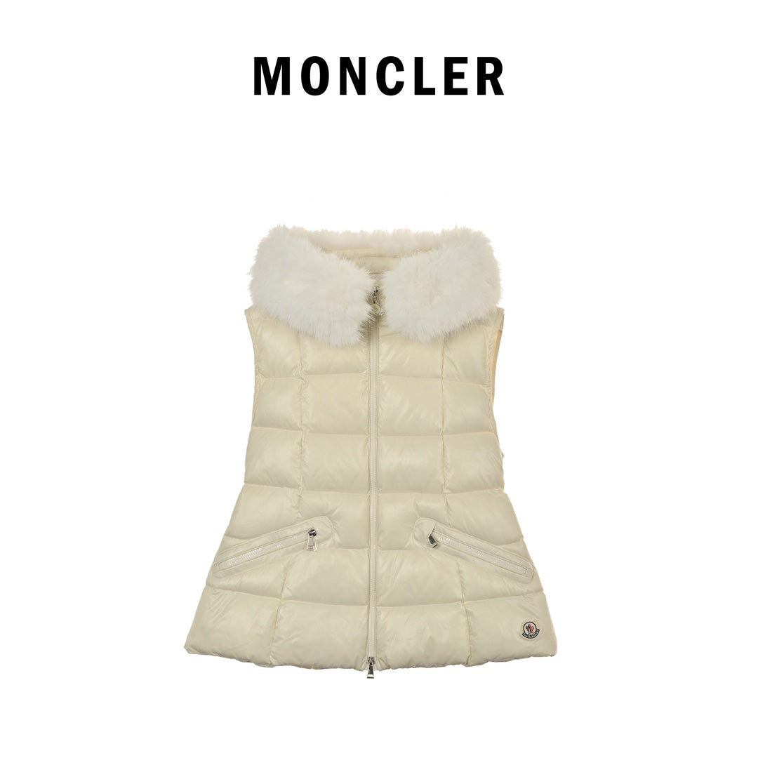 Hooded Down Jacket with Removable Fur Collar
