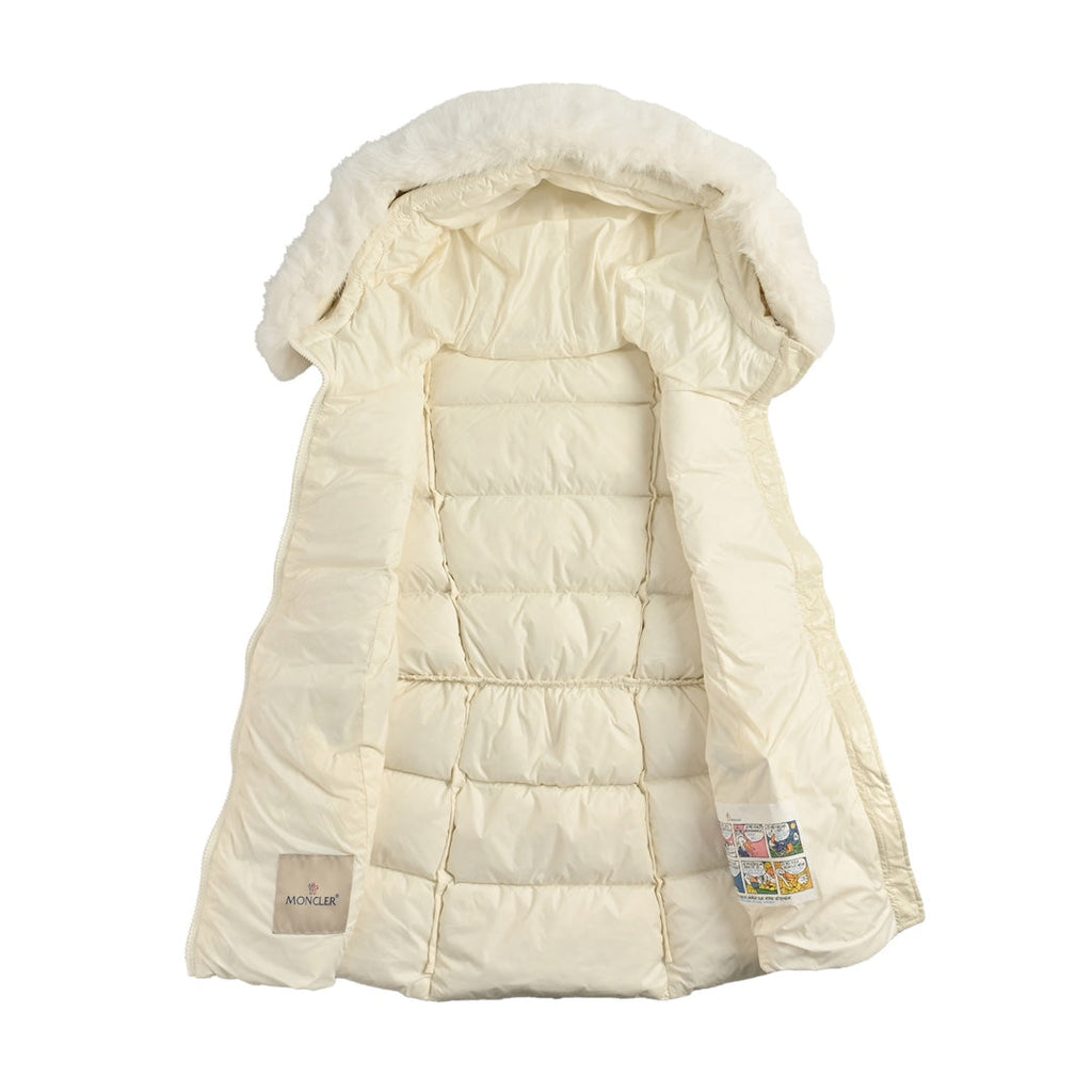 Hooded Down Jacket with Removable Fur Collar
