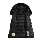 Hooded Down Jacket with Removable Fur Collar