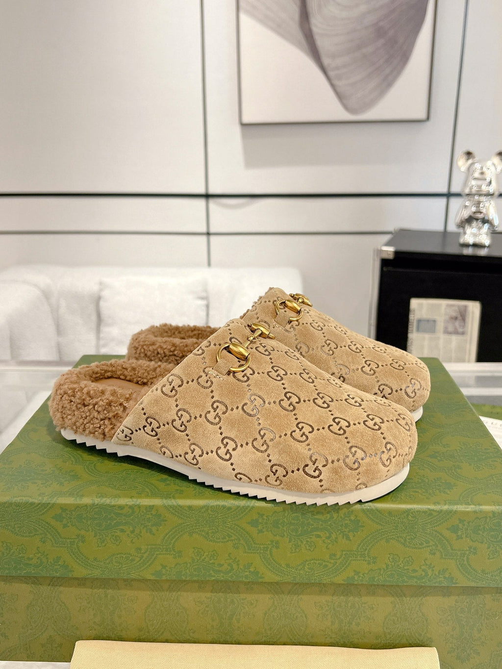 Women’s Shearling Horsebit Slippers