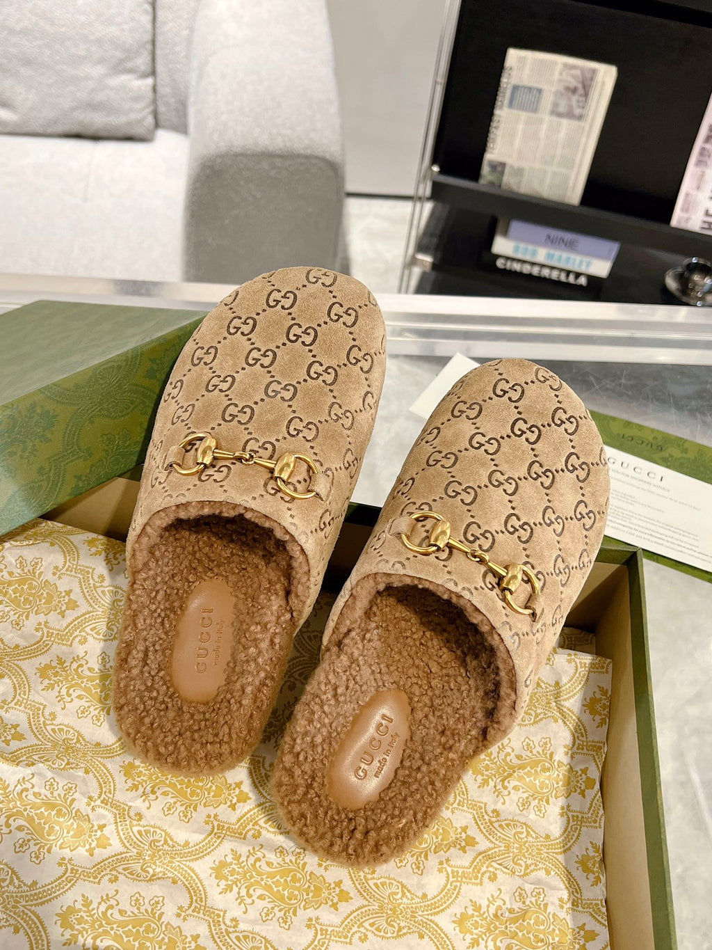 Women’s Shearling Horsebit Slippers