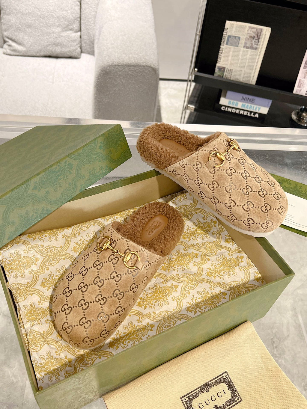 Women’s Shearling Horsebit Slippers