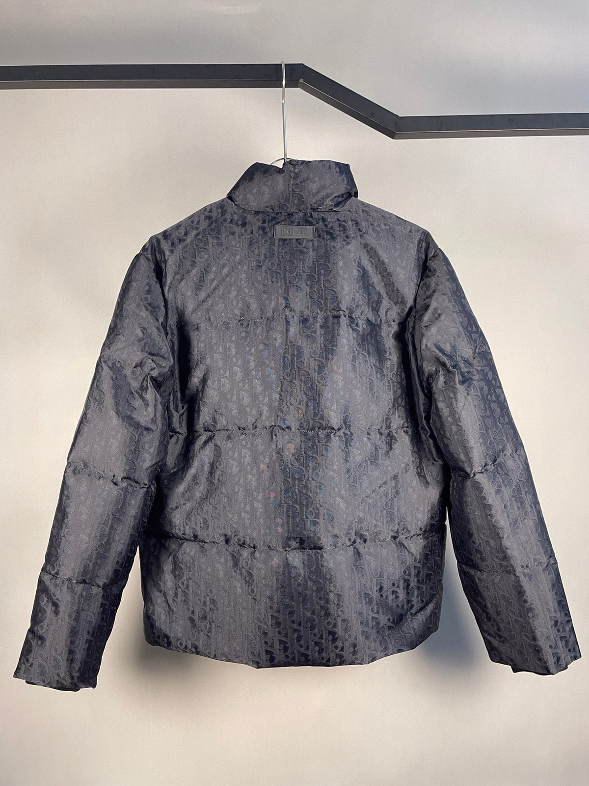 Black Jacquard Goose Down Jacket