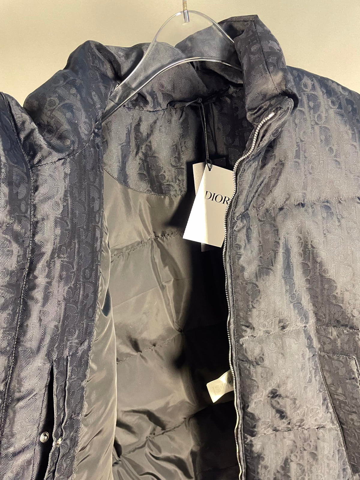 Black Jacquard Goose Down Jacket
