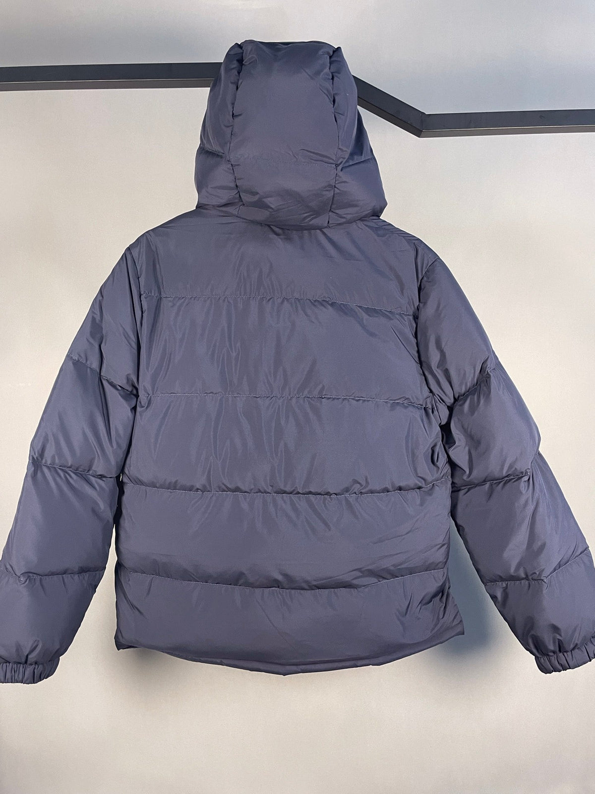 Navy Blue Hooded Goose Down Jacket