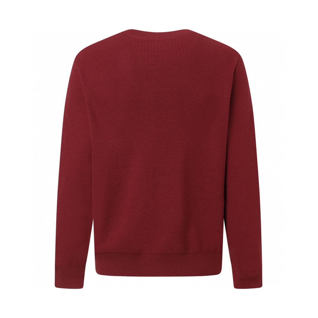Jacquard Logo Knit Crewneck Sweater