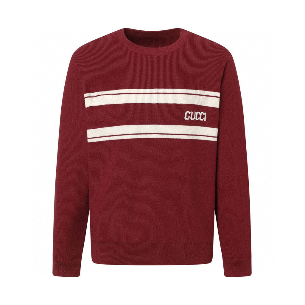 Jacquard Logo Knit Crewneck Sweater