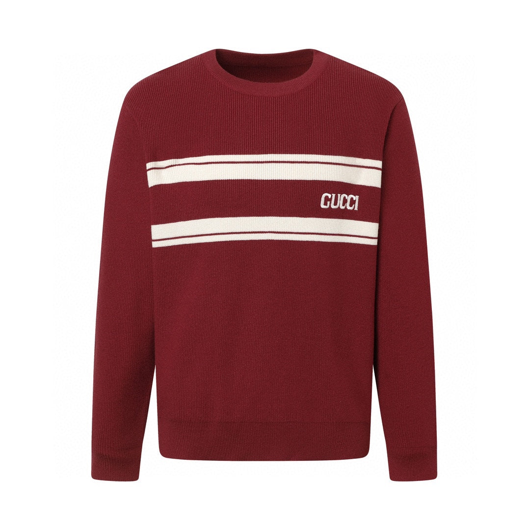 Jacquard Logo Knit Crewneck Sweater