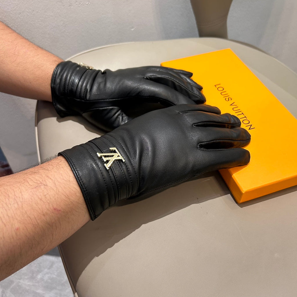 Men’s Sheepskin Leather Gloves with Cashmere Lining