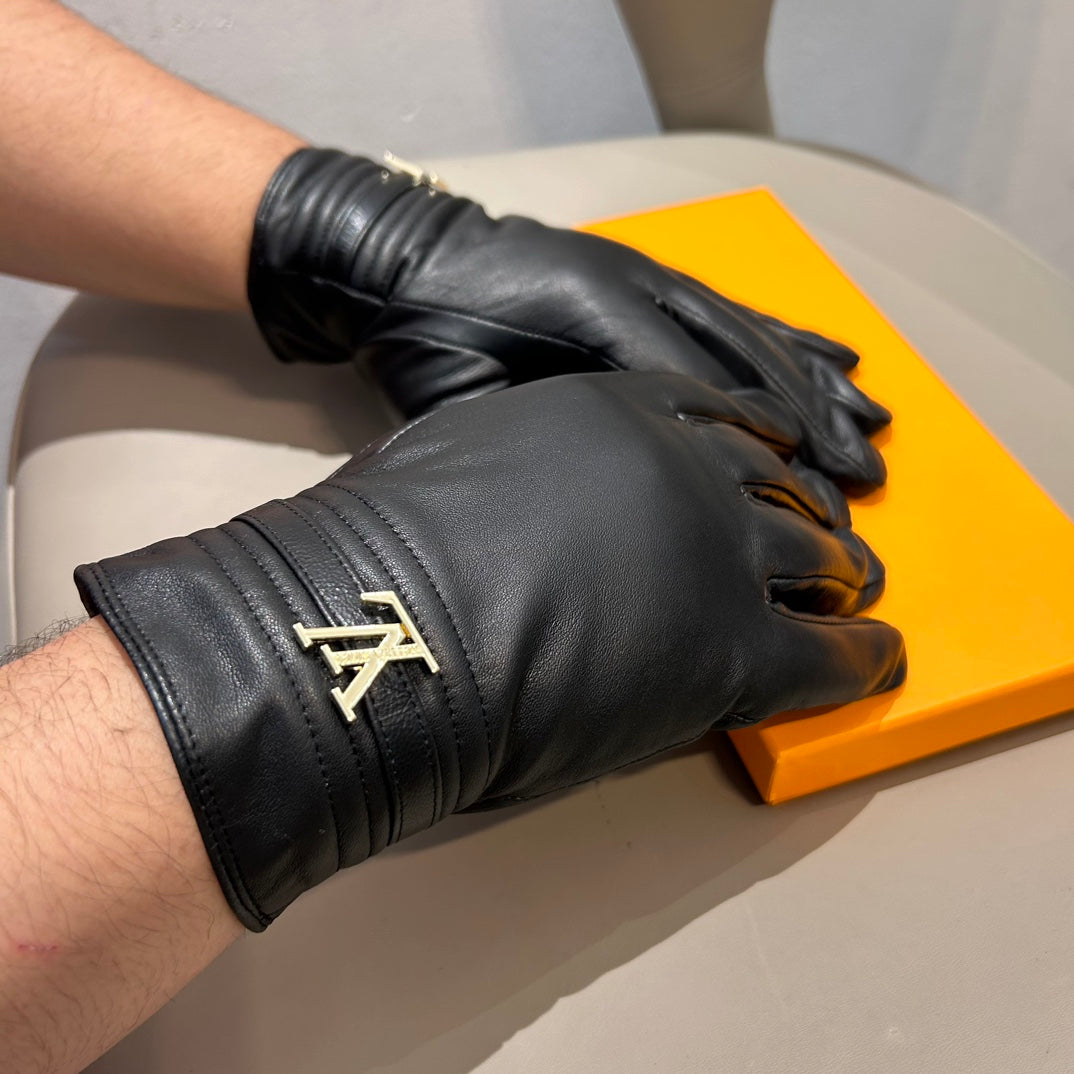 Men’s Sheepskin Leather Gloves with Cashmere Lining