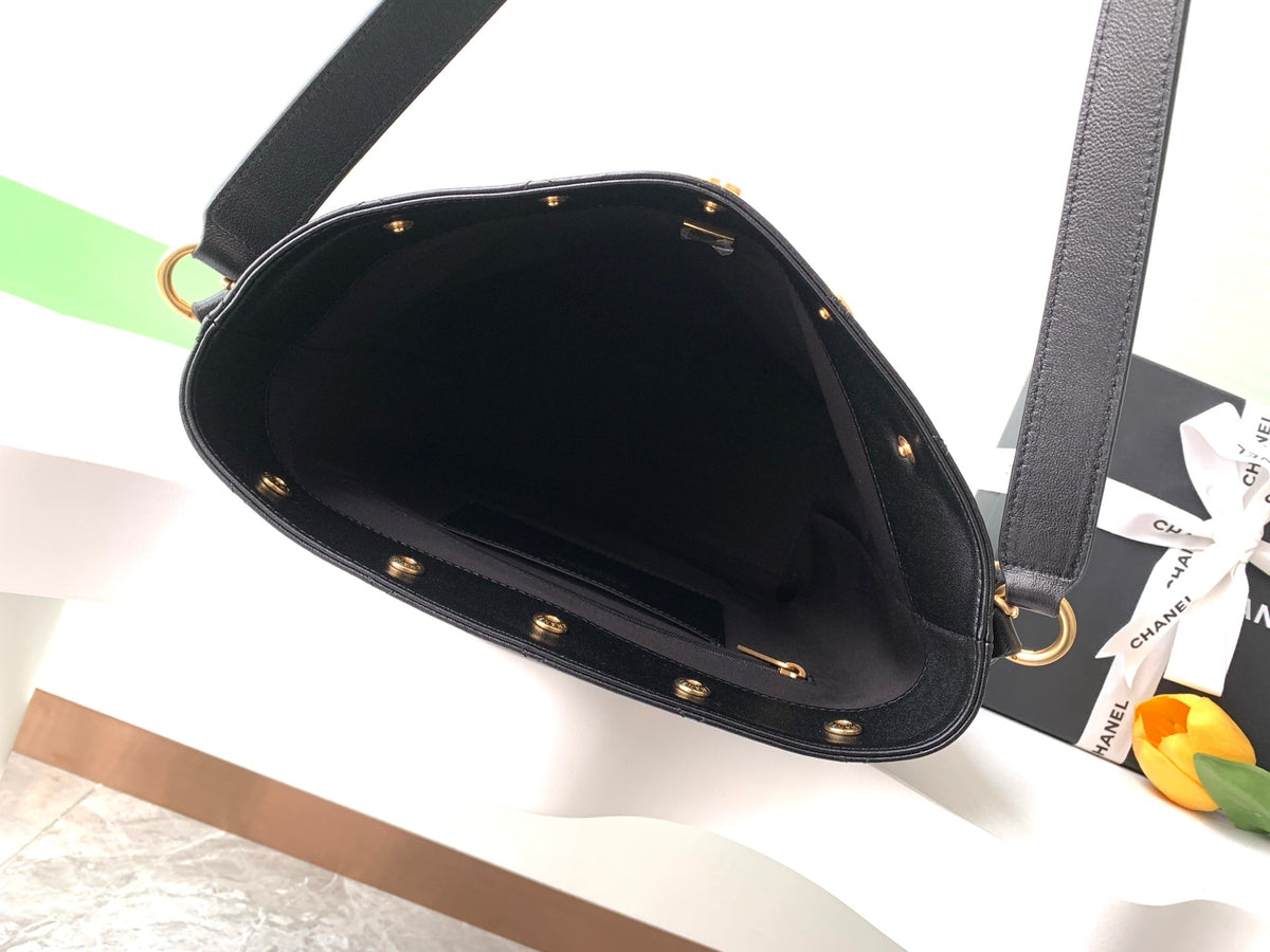 Classic Studded Bucket Bag – 28cm