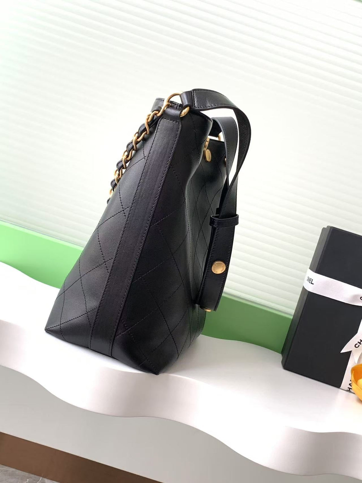 Classic Studded Bucket Bag – 28cm