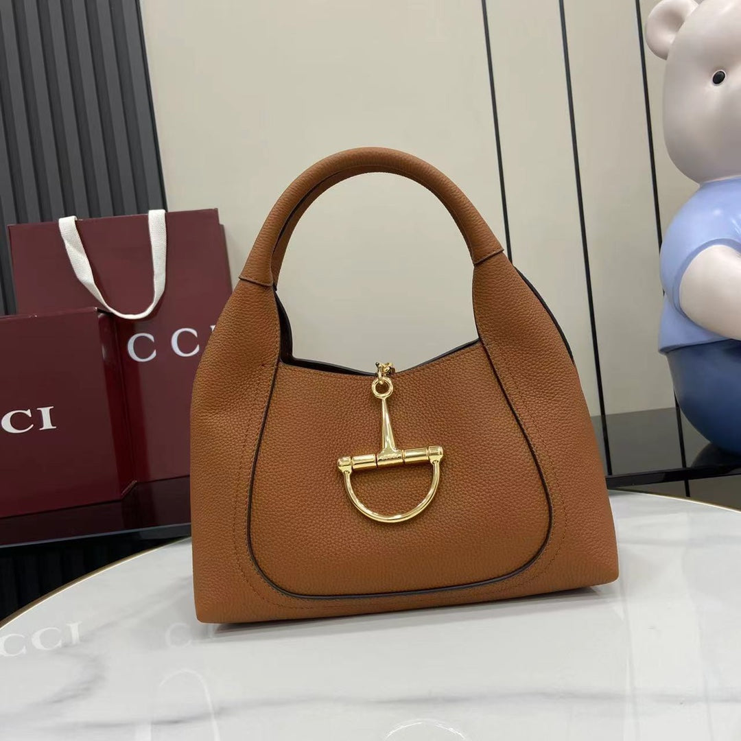Softbit Shoulder Bag Brown Leather