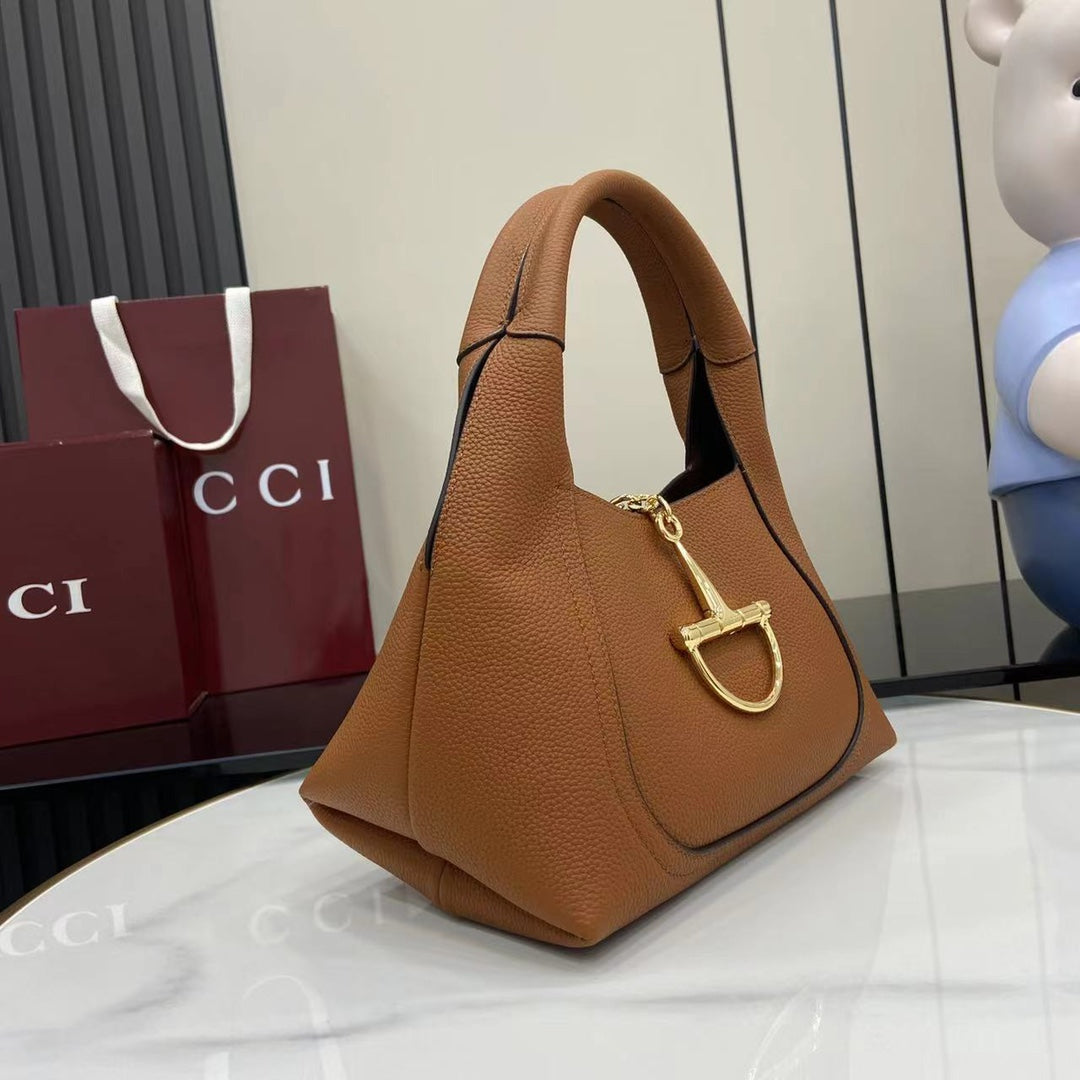 Softbit Shoulder Bag Brown Leather