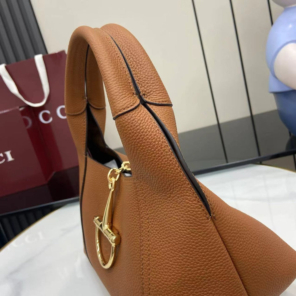 Softbit Shoulder Bag Brown Leather