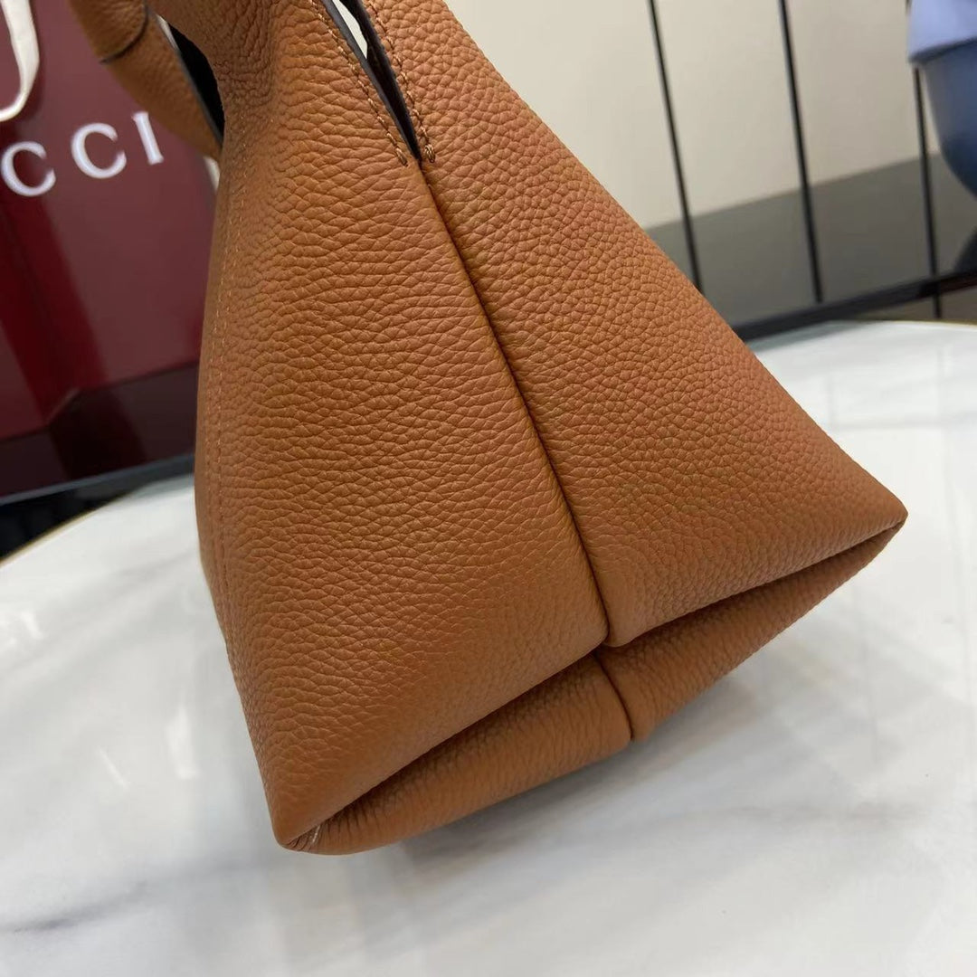 Softbit Shoulder Bag Brown Leather