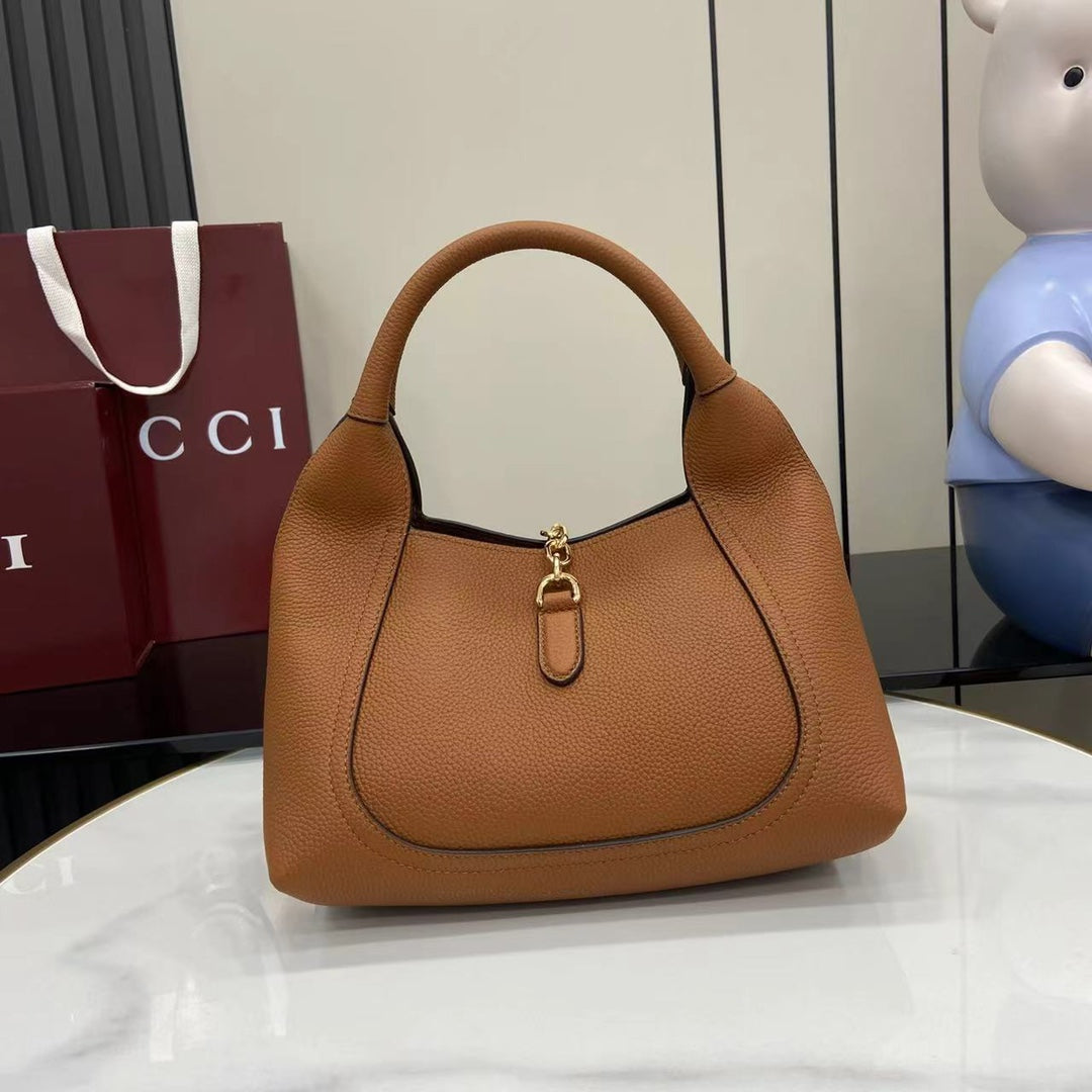 Softbit Shoulder Bag Brown Leather