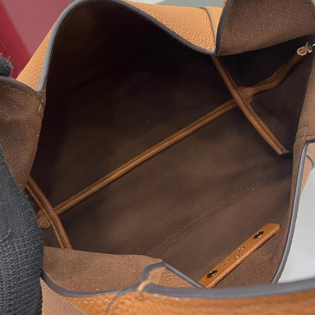 Softbit Shoulder Bag Brown Leather