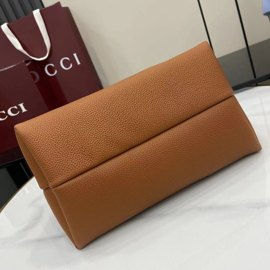 Softbit Shoulder Bag Brown Leather